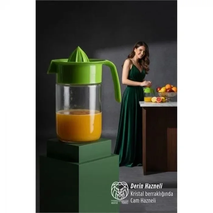 Cam Hazneli Profesyonel Narenciye Sıkacağı – 660 Ml 19 Cm Derin Kapasite