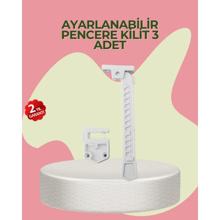 Cam Pencere Açılma Kontrol Kilidi Kolay Montaj 3’lü