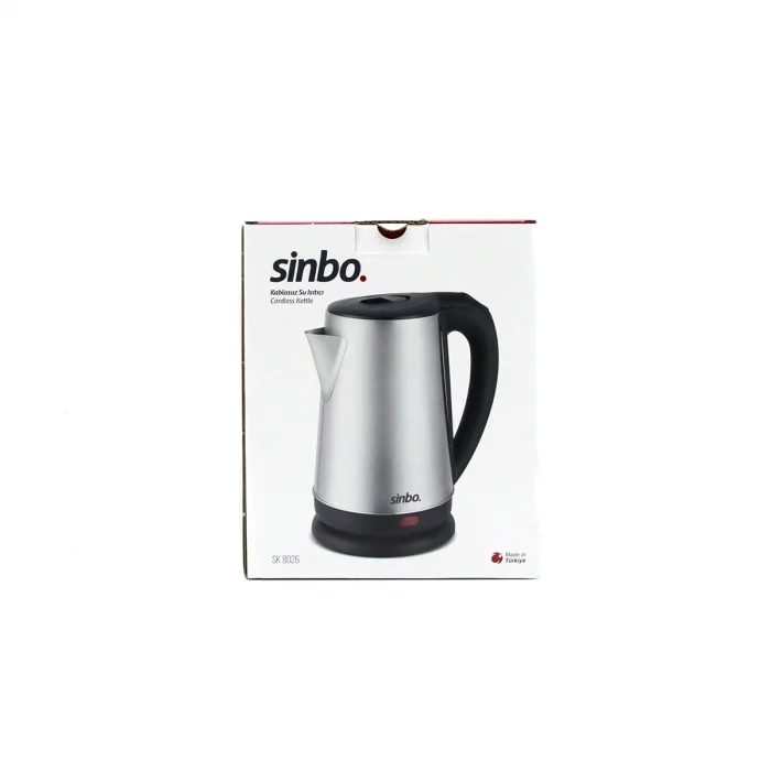 ÇELİK KETTLE SU ISITICISI KABLOSUZ KULLANIM 1.8LT 360 DERECE DÖNEBİLME OTOMATİK KAPANMA SK-8026 (5047)