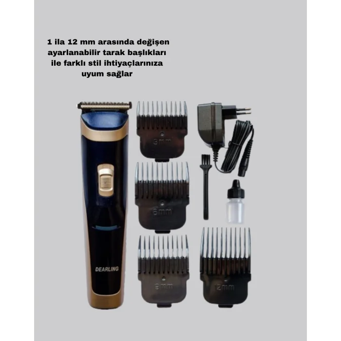 Çelik lı Unisex Şarjlı Tıraş Makinesi – Sessiz Motor, Kablosuz ve Ayarlanabilir