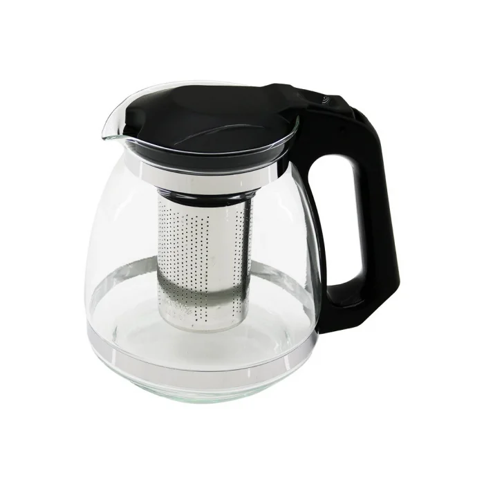 ÇELİK SÜZGEÇLİ CAM DEMLİK 1500ML (5047)