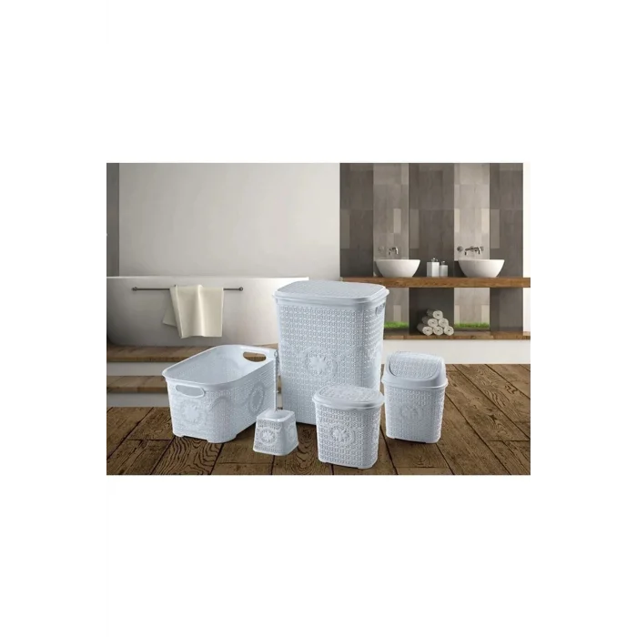 Çeyiz Seti Rattan 5 Parça Örgülü Çeyiz Seti