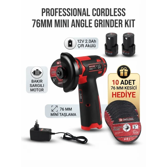 Çift Akülü Mini Taşlama Makinesi