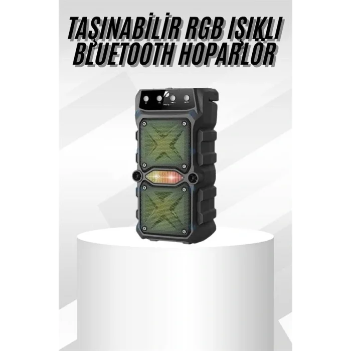 Çift Çıkışlı Güçlü Bataryalı Kablosuz Yüksek Ses Kaliteli Bluetooth Hoparlör