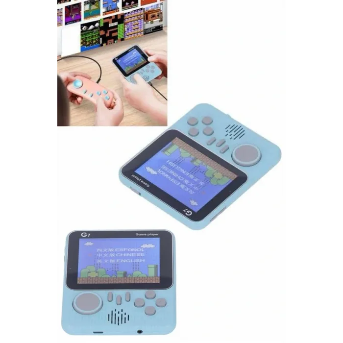 Çift Konsol 666 Adet Retro Oyun El Atarisi Taşınabilir 3.5 İnç Ekran