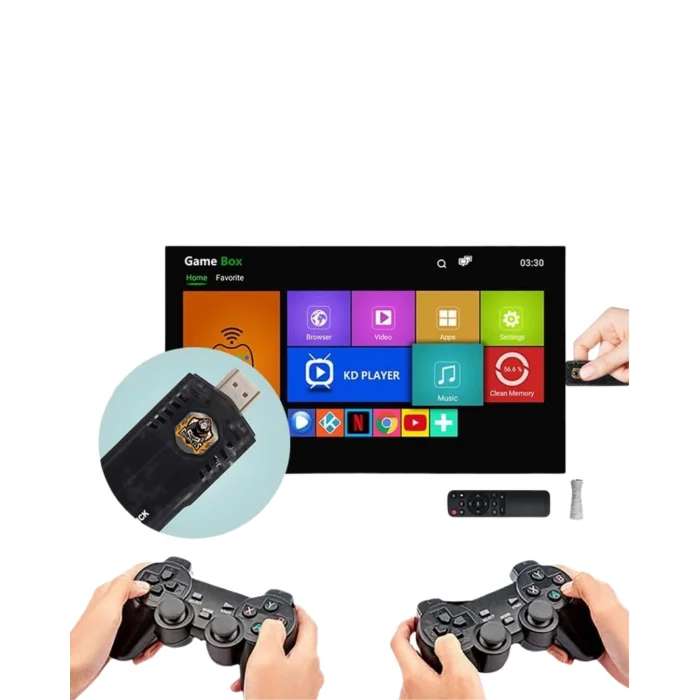 Çift Sistem Kablosuz Retro Oyun Konsolu HDMI Çıkış Android Uyumlu Gamepad Seti