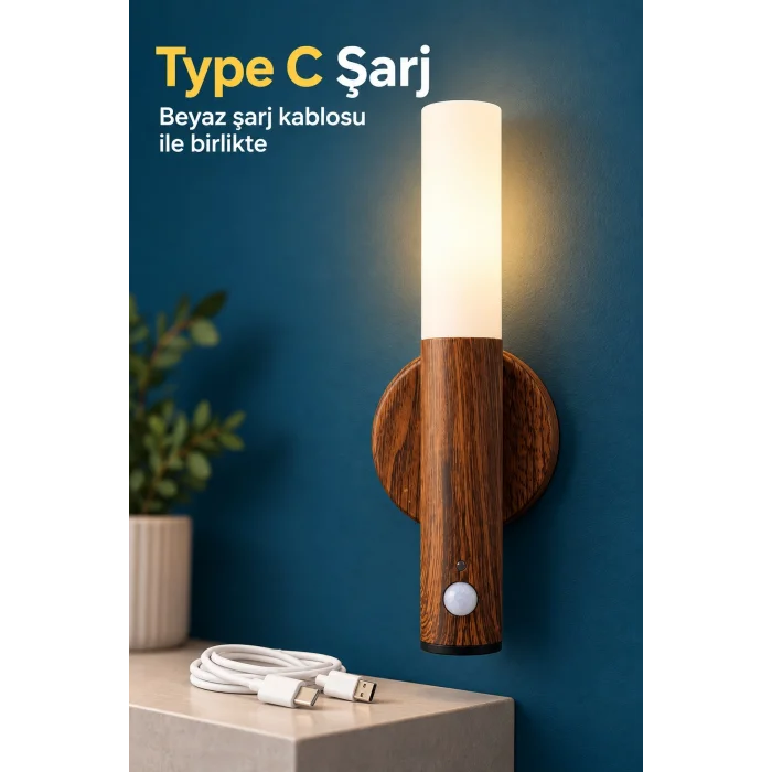 Çift Taraflı Bantlı Şarjlı LED Duvar Lambası