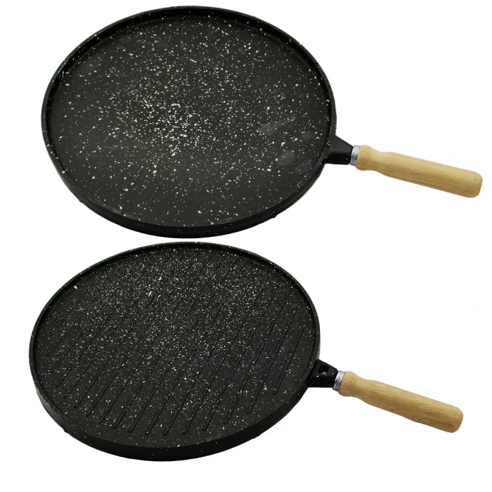 ÇİFT TARAFLI DÖKÜM GRANİT BAZLAMA - GÖZLEME TAVASI 36CM (5047)