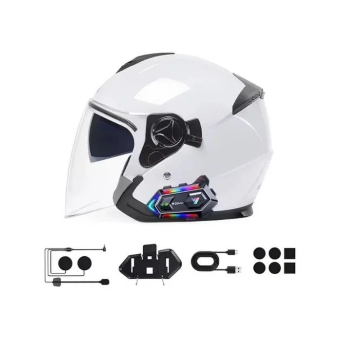 Çift Telefon Destekli Motosiklet Kask Bluetooth Kulaklık