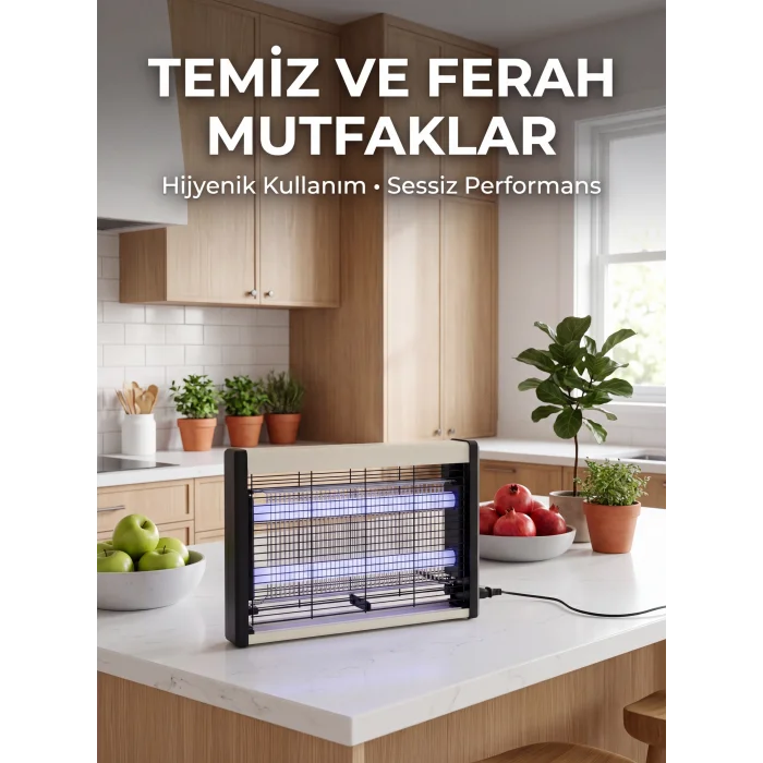 Çift UV Işıklı Elektrikli Sinek Öldürücü