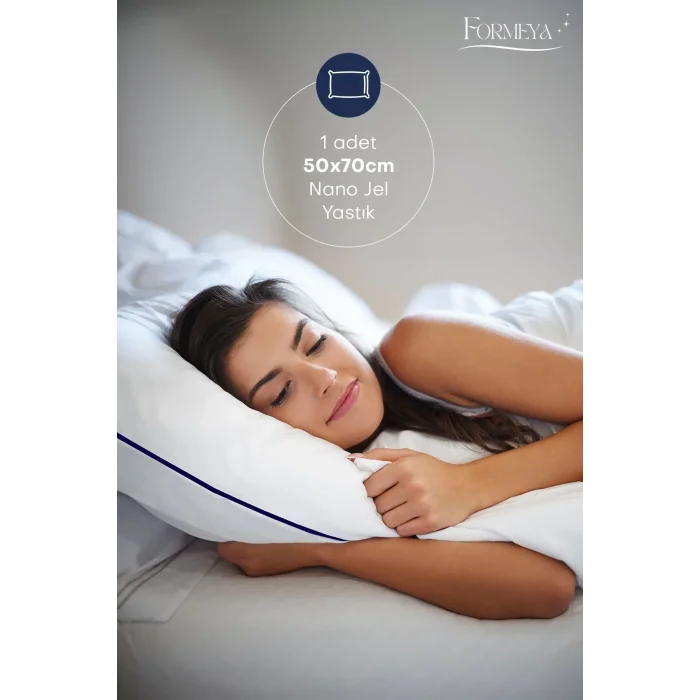 Climate %100 Pamuk Dış Kumaş Nano Jel Yastık Otel Yastığı 50*70 Cm 1200 Gram
