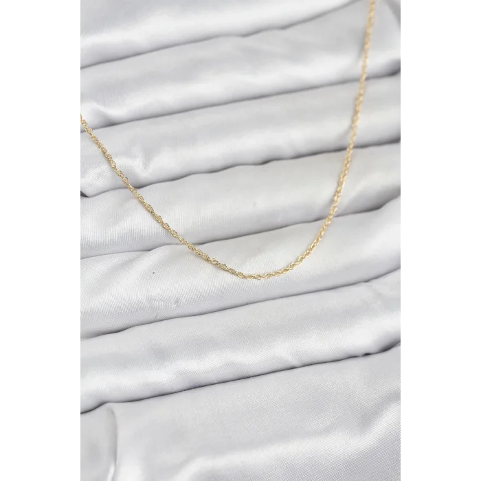 CM 14K Gold Renk Burgu Model 60 cm Kadın Kolye