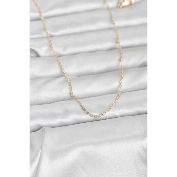 CM 14K Gold Renk Burgu Model 60 cm Kadın Kolye