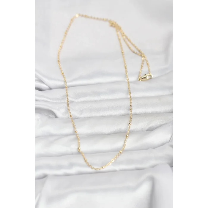 CM 14K Gold Renk Burgu Model 60 cm Kadın Kolye