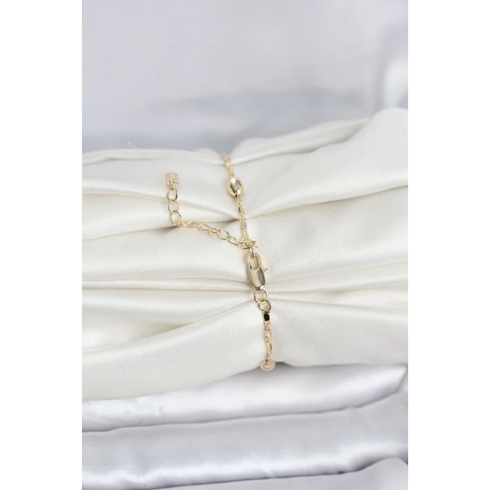 CM 14K Gold Renk Damla Topçuk Model Kadın Bileklik