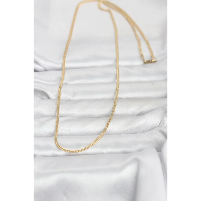 CM 14K Gold Renk Dolgun Zincir Model 60 cm Kadın Kolye
