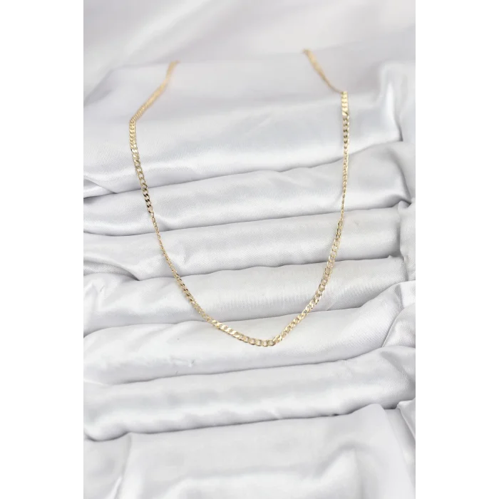 CM 14K Gold Renk Pirinç Zincir Model Kadın Kolye