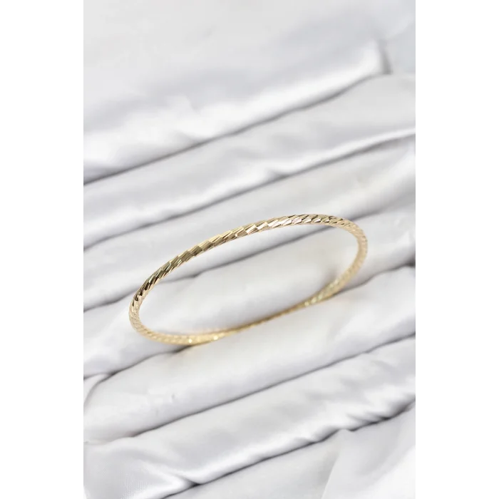 CM Gold Renk Lazer Kesim Model 65 mm Bilezik