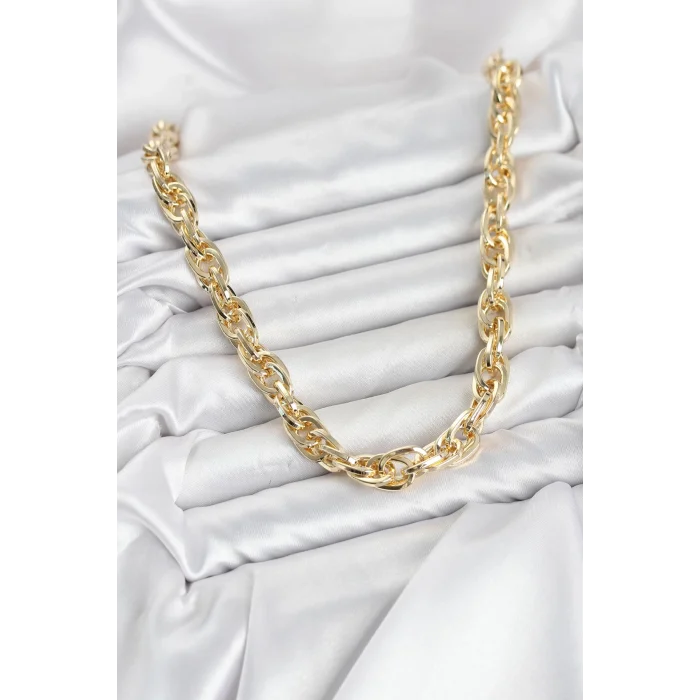 CM Kalın Burgu Model Gold Renk 60 cm Kadın Kolye