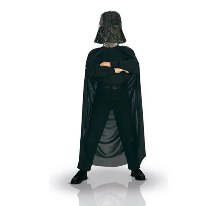 Çocuk Boy Yıldız Savaşları Star Wars Darth Vader Maskesi ve 90 cm Pelerin Seti Siyah