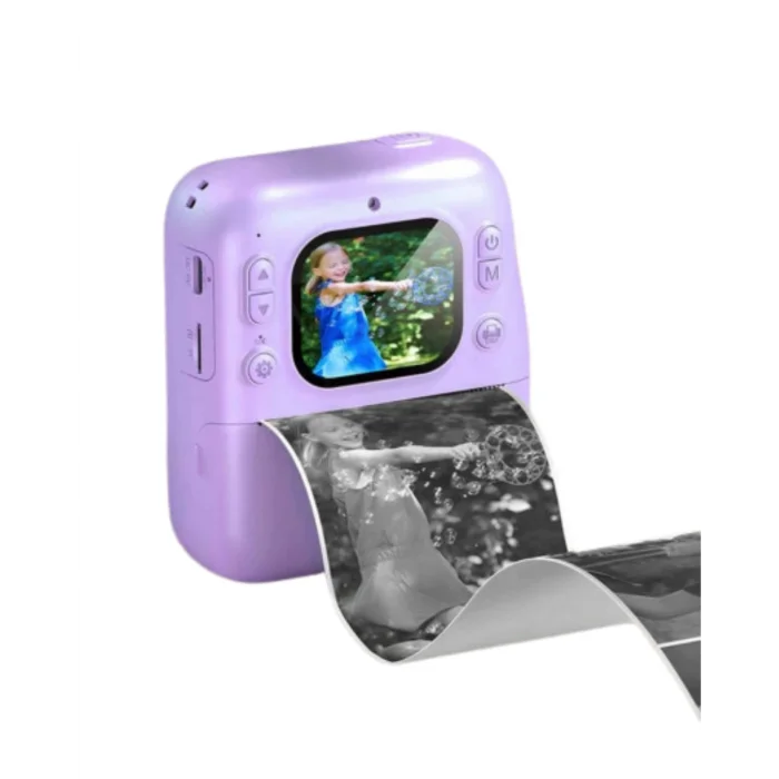 Çocuk Dijital Fotoğraf Makinesi Anında Baskı ve 4 Rulo Kağıt 5 Kalem Hediye