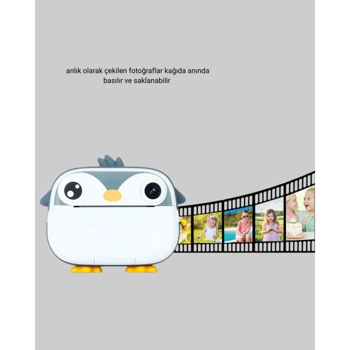 Çocuk Fotoğraf Makinesi Termal Baskılı Anında Çıktı HD Video Kayıtlı