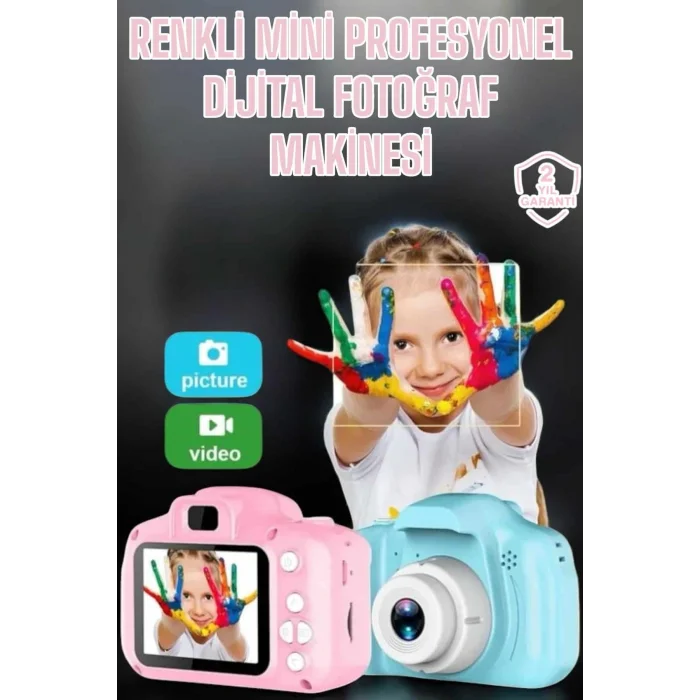 Çocuk Kamerası Profesyonel Hafif Ve Uzun Ömürlü USB Şarjlı 2.0 İnç