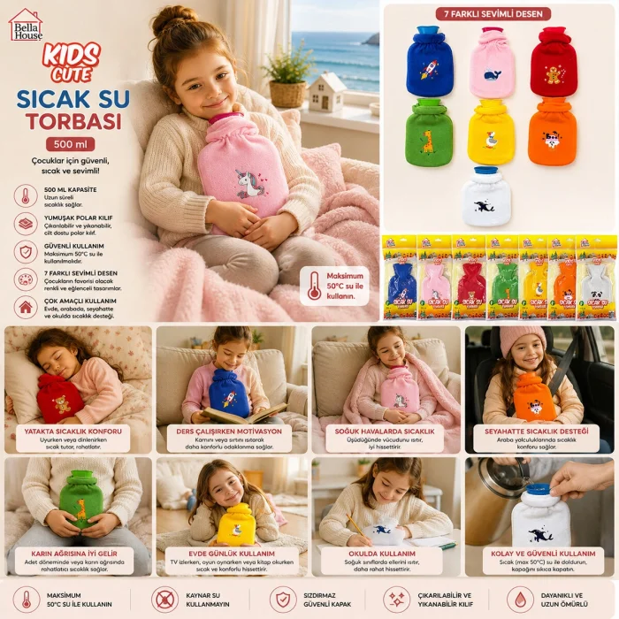 ÇOCUK POLARLI SICAK SU TORBASI 500ML (5047)