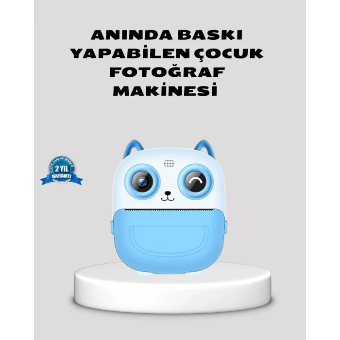 Çocuklar İçin Dijital Kamera Termal Yazıcı 48MP Çift Kamera 1300mAh Batarya