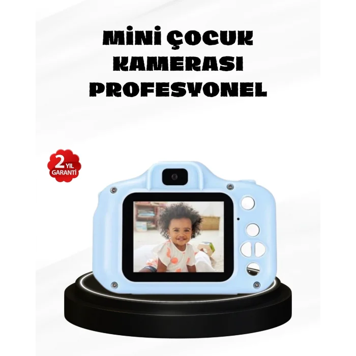 Çocuklar İçin Mini Dijital Kamera – 1080p HD, 2.0 İnç Ekran, Komik Filtreli ve Şarjlı