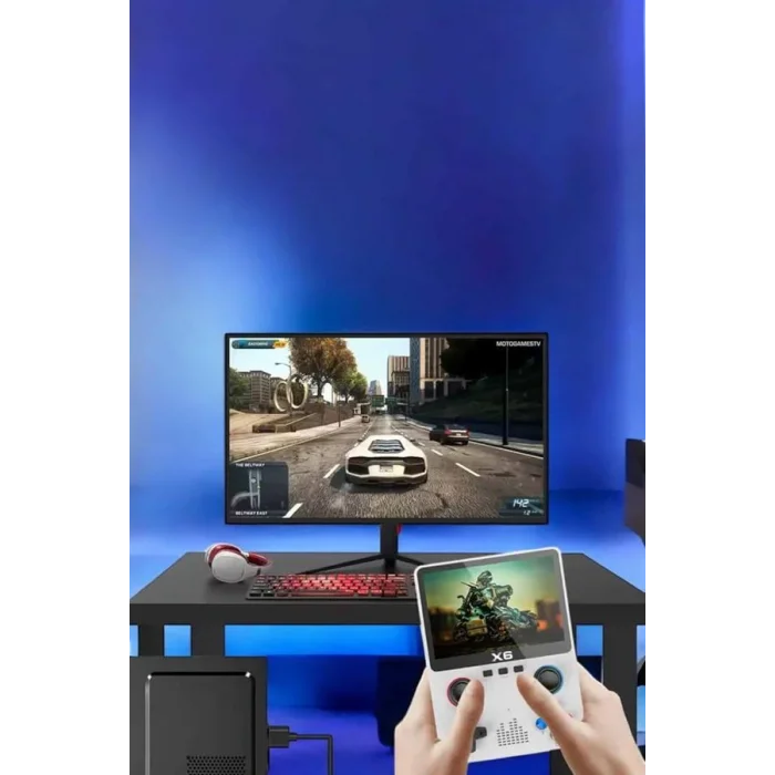 Çocuklara Özel 666 Oyunlu X6 Atari Video İzleme ve Müzik Dinleme