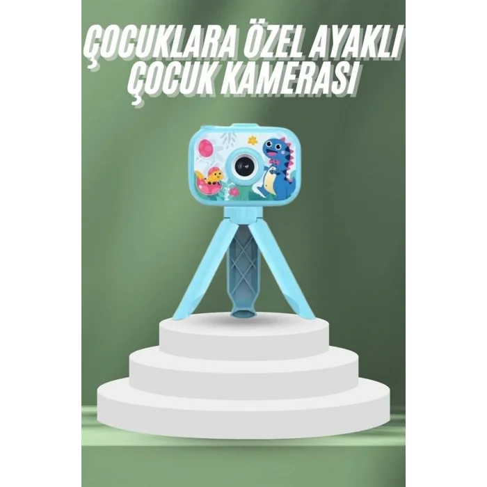 Çocuklara Özel Ayaklı Mini Fotoğraf Makinesi Dijital LCD Ekran