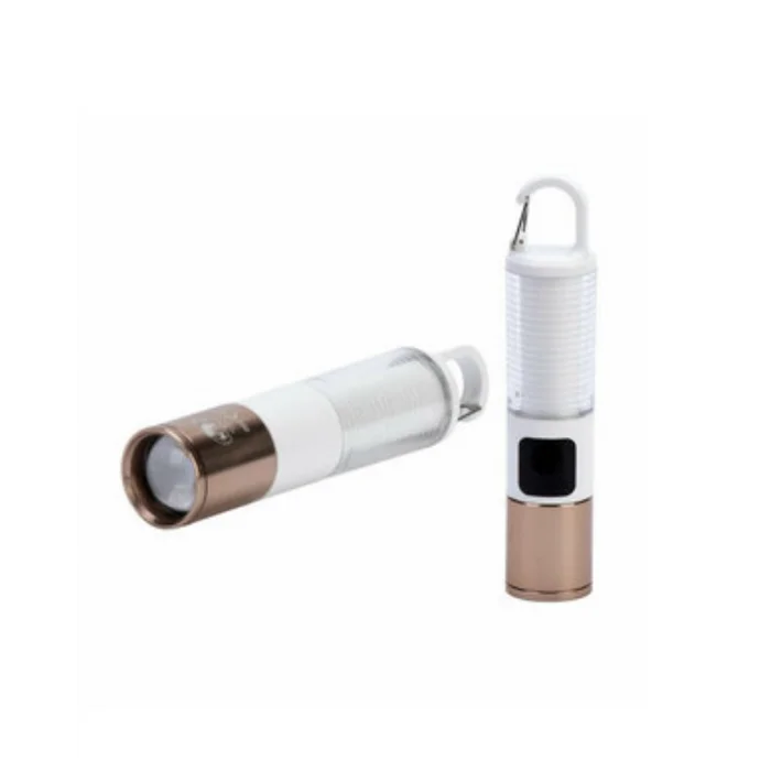 Çok Amaçlı Kamp Feneri USB Şarjlı Çift Işık Kaynaklı Güç Ekranlı LED Aydınlatma