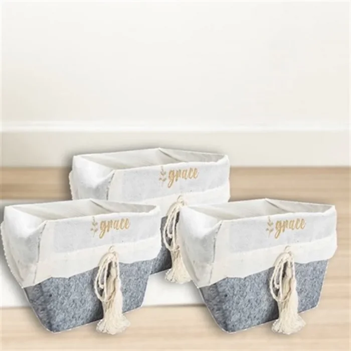 Çok Amaçlı Saklama Organizer Kutu Kare Keçe Sepet (mini)  03433