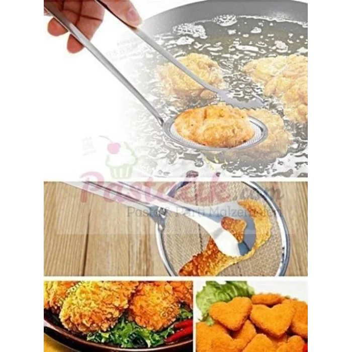 Çok Amaçlı Süzgeçli Paslanmaz Metal Haşlama Ve Kızartma Maşası (5047)