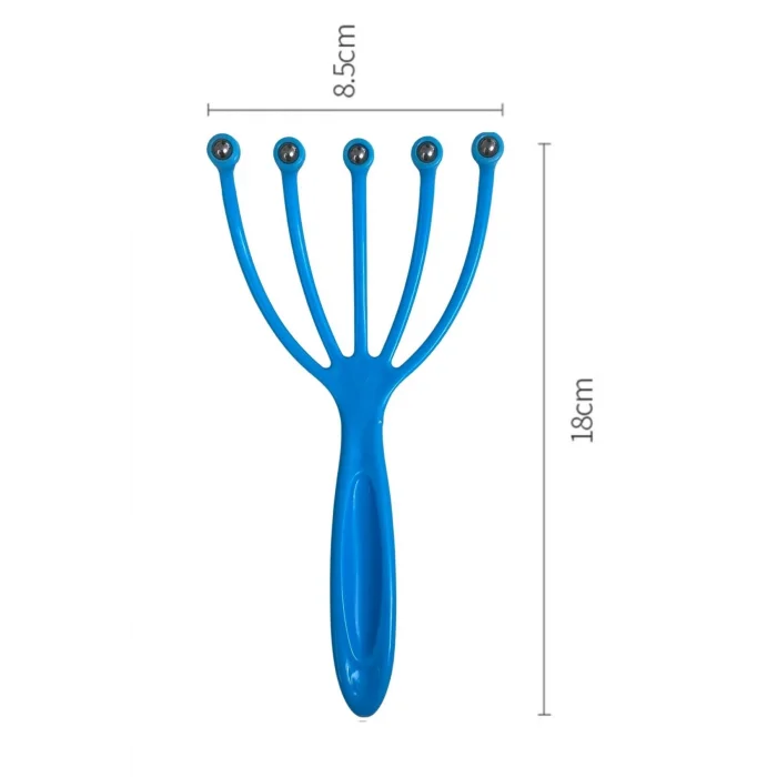 Çok Fonksiyonlu 5 Uçlu Bilyeli Baş Boyun Bacak Kol Masaj Alet Rahatlatıcı Kafa Masaj Aparatı (5047)