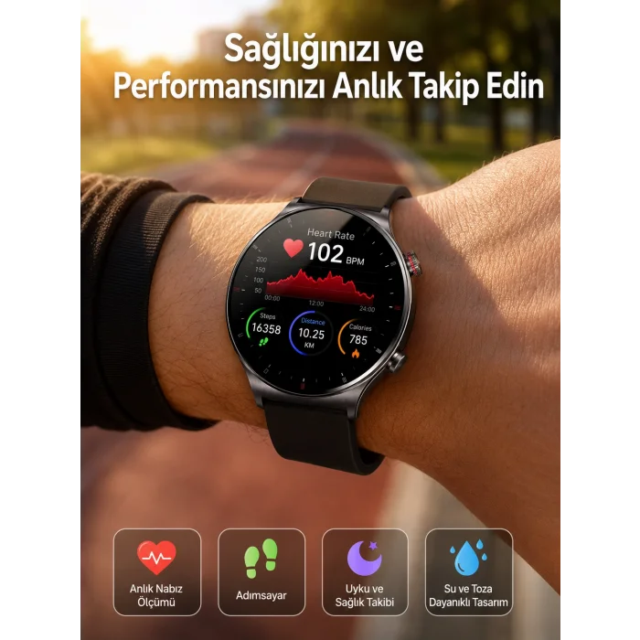 Çok Fonksiyonlu Akıllı Saat Bluetooth Bağlantılı Çağrı Cevaplayabilen Uzun Pil Ömrü Yeni Nesil