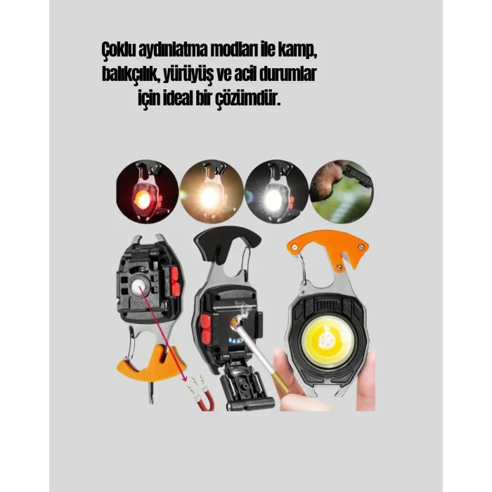 Çok Modlu LED Işıklı Pratik Anahtarlık