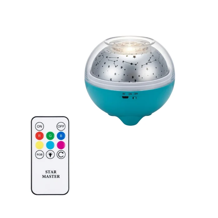 Çok Renkli LED Yıldız Projektör Gece Lambası Bluetooth Müzik Çalar ve Kumandalı Kontrol