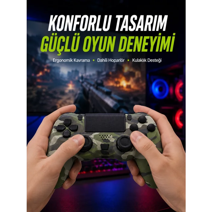 Dahili Hoparlör ve Kulaklık Girişli Oyun Kolu – Kişisel ve Ortak Ses Deneyimi