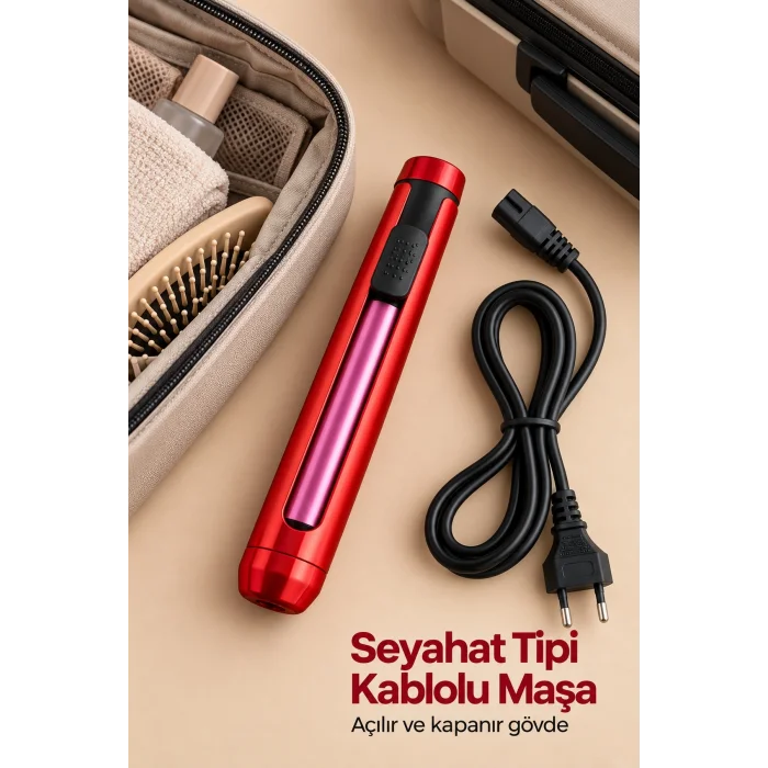 Dalga ve Bukle Oluşturan Seyahat Tipi Saç Şekillendirici