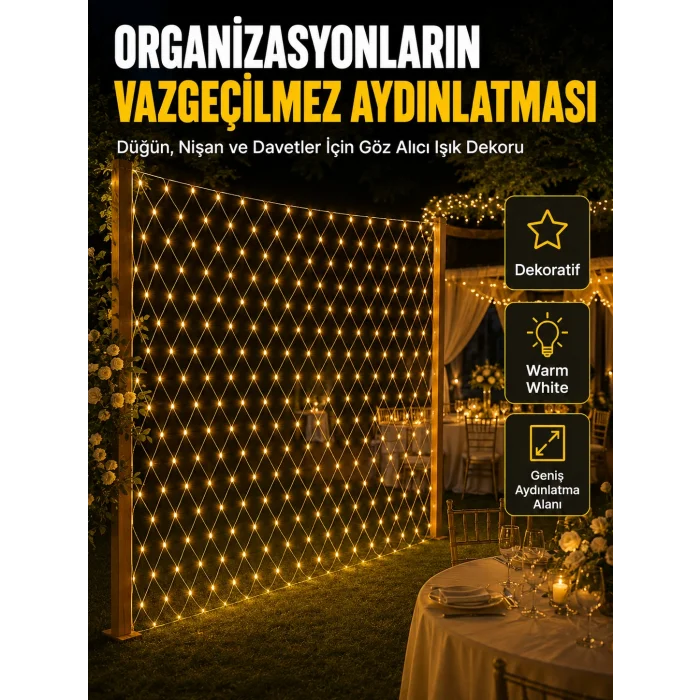 Dekoratif Ağ LED Işık ile Organizasyonlarınıza Masalsı Atmosfer