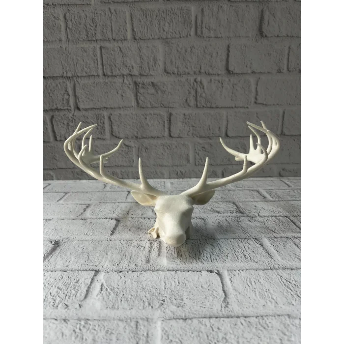 Dekoratif Geyik Başı Heykel 25 cm Modern Minimal Tasarım