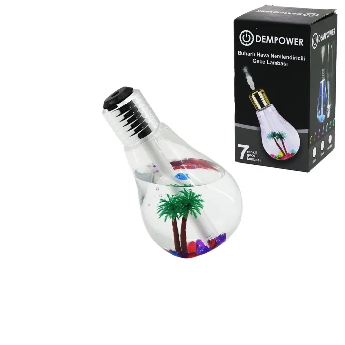 DEKORATİF NEMLENDİRİCİLİ 7 RENK 2W BUHARLI GECE LAMBASI (5047)