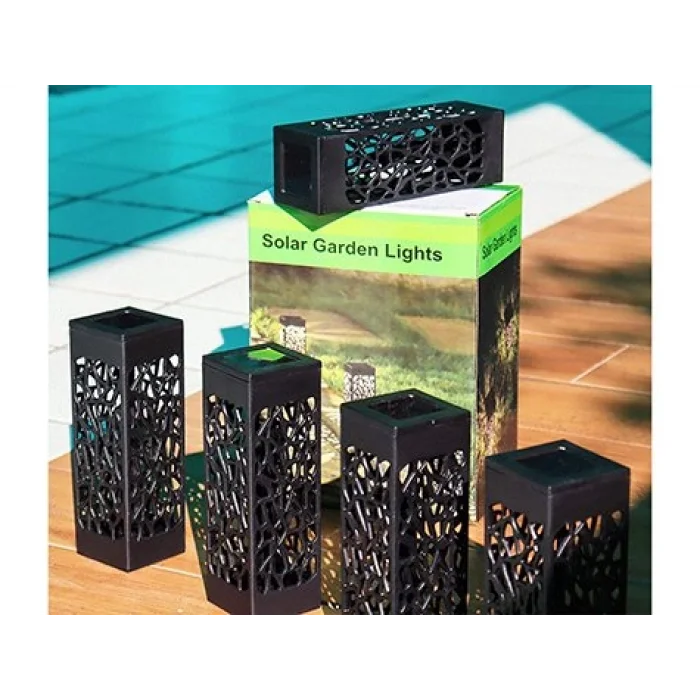 Dekoratif Solar Güneş Enerjili Bahçe Aydınlatması Yürüyüş Yolu Seti ( 8 Adet )