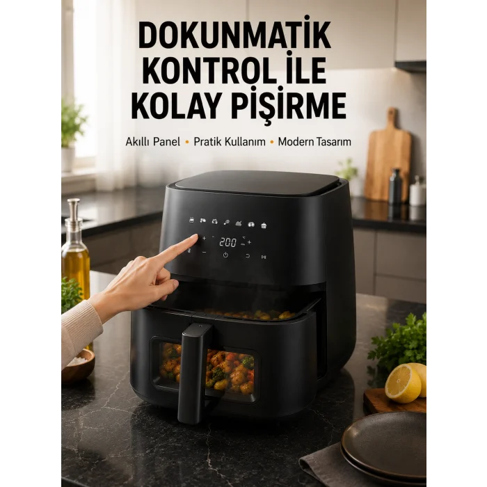 Dijital Dokunmatik Air Fryer Yağsız Sıcak Hava Fritözü