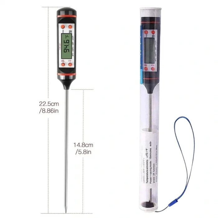 Dijital Gıda Termometresi Süt,Et,Yoğurt Mayalama,Mama Derecesi Ölçer Gıda Termometresi (5047)