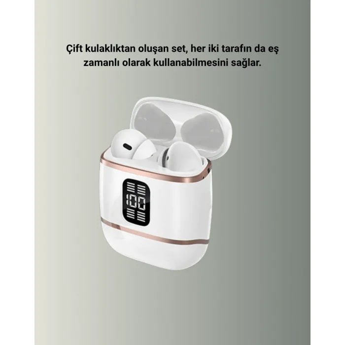 Dijital Göstergeli Bluetooth Kulakiçi Kulaklık – 4’lü Paket, Gürültü Engellemeli