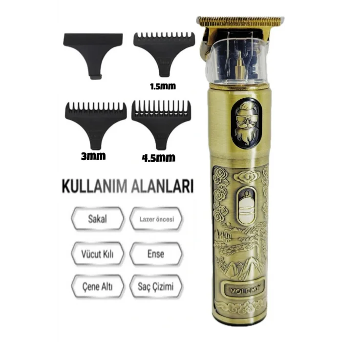 Dijital Göstergeli Saç Sakal Tıraş Makinesi - Sıfıra Yakın - IP-1949 (5047)