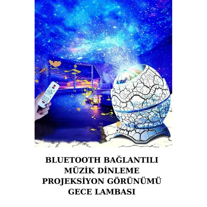 Dinozor Yumurtası Gece Masa Lambası Bluetooth Hoparlör 14 Renk Seçeneği
